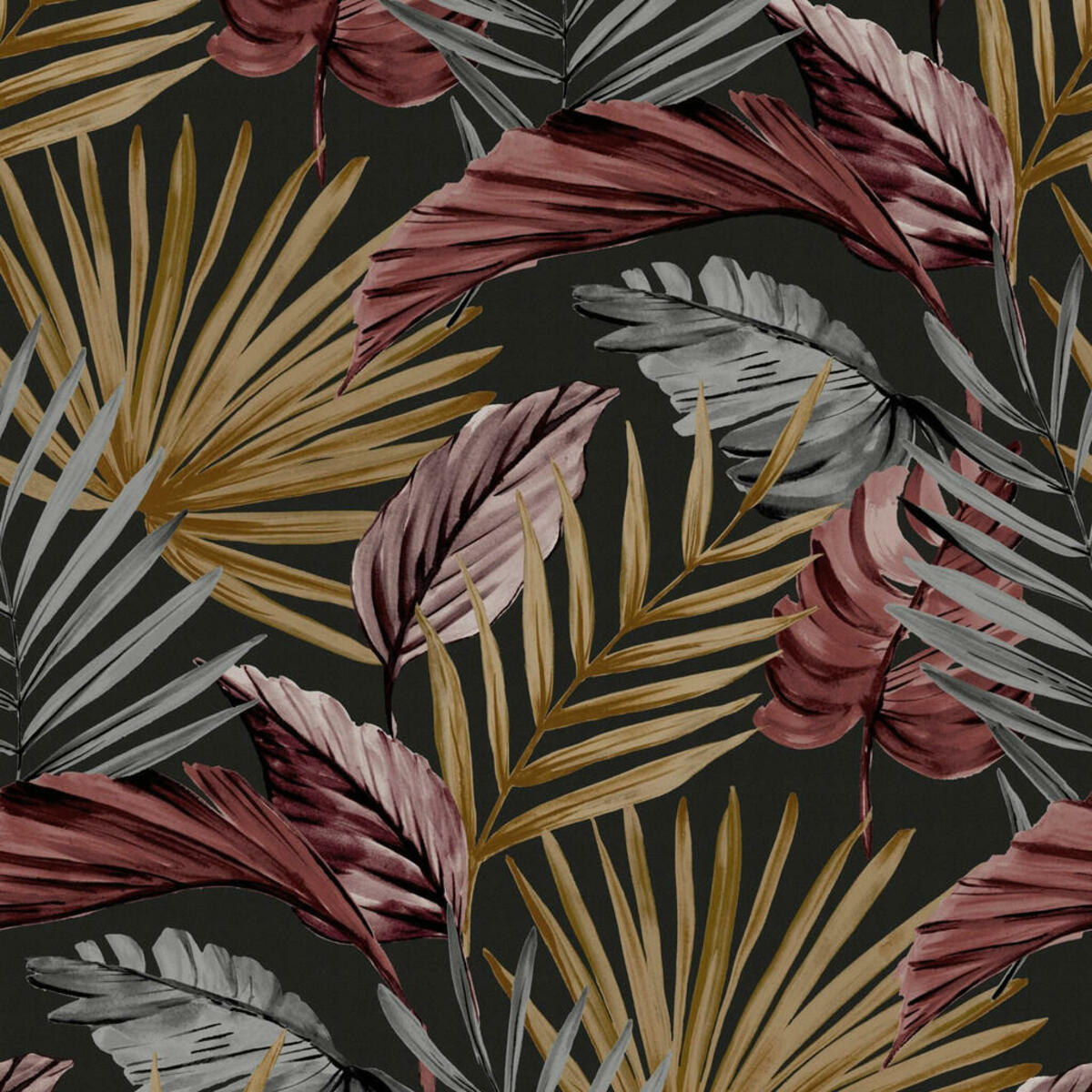 Bild 1 von XXXLutz VLIESTAPETE Braun, Rot, Schwarz