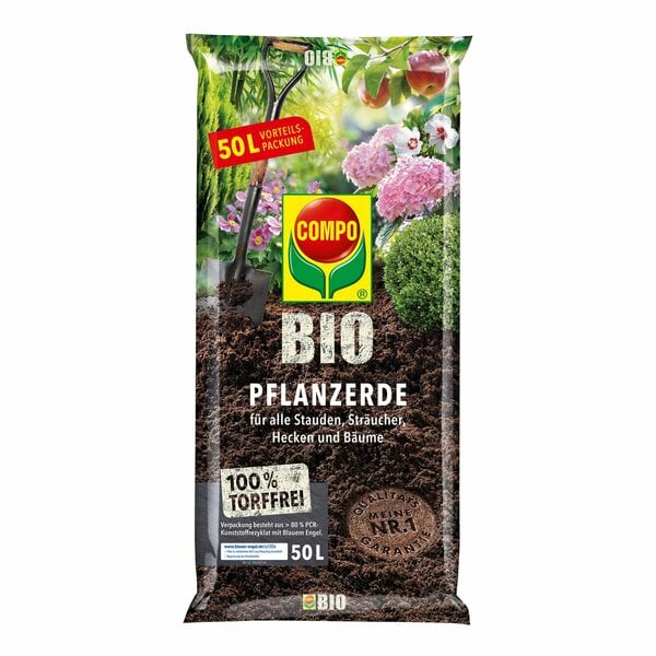 Bild 1 von Compo Bio Pflanzerde torffrei 2.100 l (42 x 50 l) 1 Palette