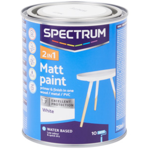 Spectrum 2-in-1 Mattfarbe Weiß