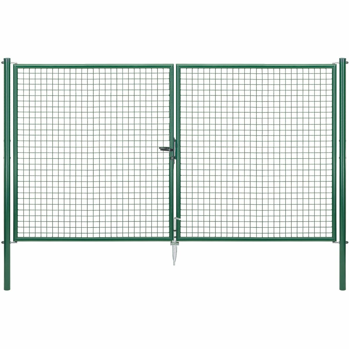 Bild 1 von Doppeltor für Maschendraht- und Alberts Fix-Clip Pro-Zaun Grün 175 cm x 300 cm
