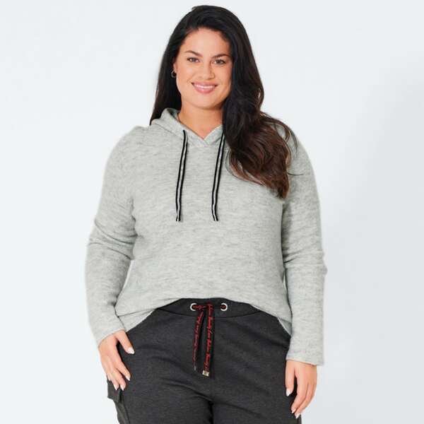 Bild 1 von Damen-Pullover mit Kapuze, große Größen