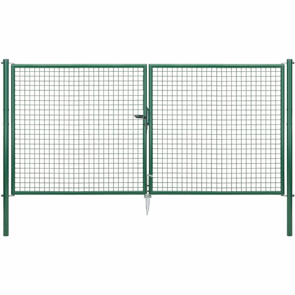 Bild 1 von Doppeltor für Maschendraht- und Alberts Fix-Clip Pro-Zaun Grün 150 cm x 300 cm