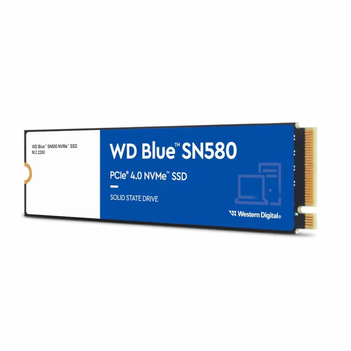 Bild 2 von Western Digital WD Blue™ SN580 NVMe™ interne SSD (500 GB) 4000 MB/S Lesegeschwindigkeit, 3600 MB/S Schreibgeschwindigkeit