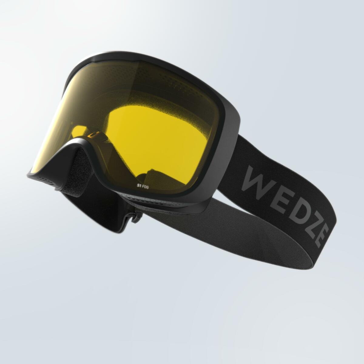 Bild 2 von Skibrille Snowboardbrille Erwachsene/Kinder Schlechtwetter - G 100 S1 schwarz