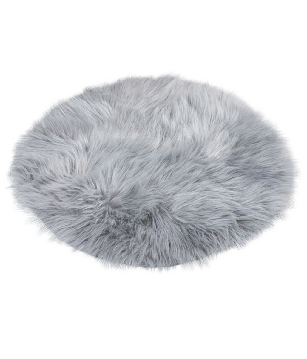 Bild 1 von Dehner Kunstpelz-Matte, grau, ca. Ø60 cm