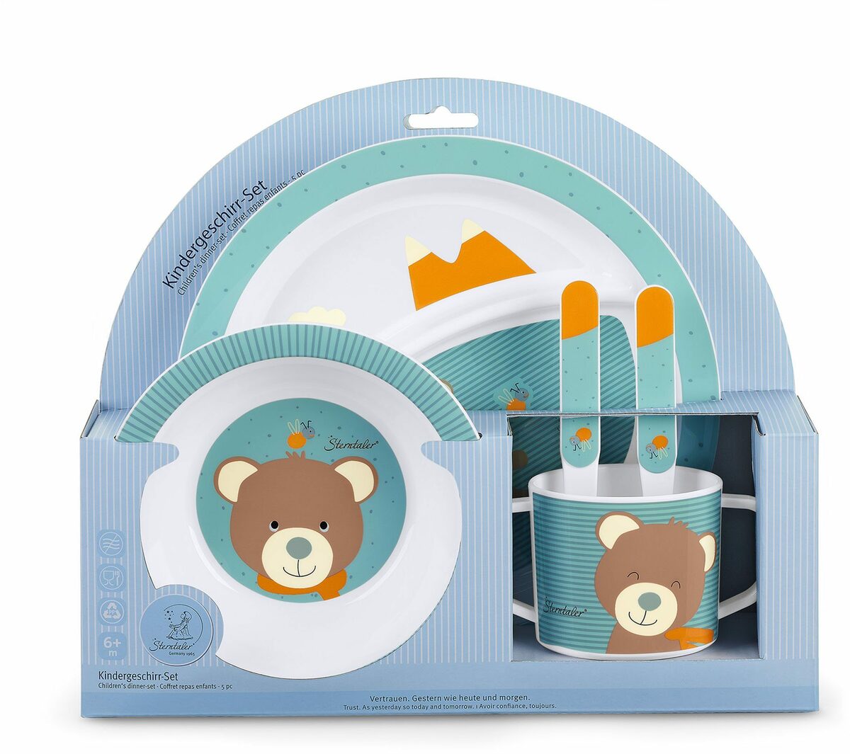 Bild 1 von Sterntaler® Kindergeschirr-Set Ben (5-tlg), Polypropylen