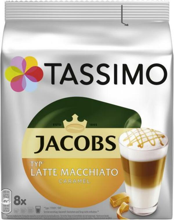 Bild 1 von Tassimo Kapseln Jacobs Typ Latte Macchiato Caramel, 8 Kaffeekapseln