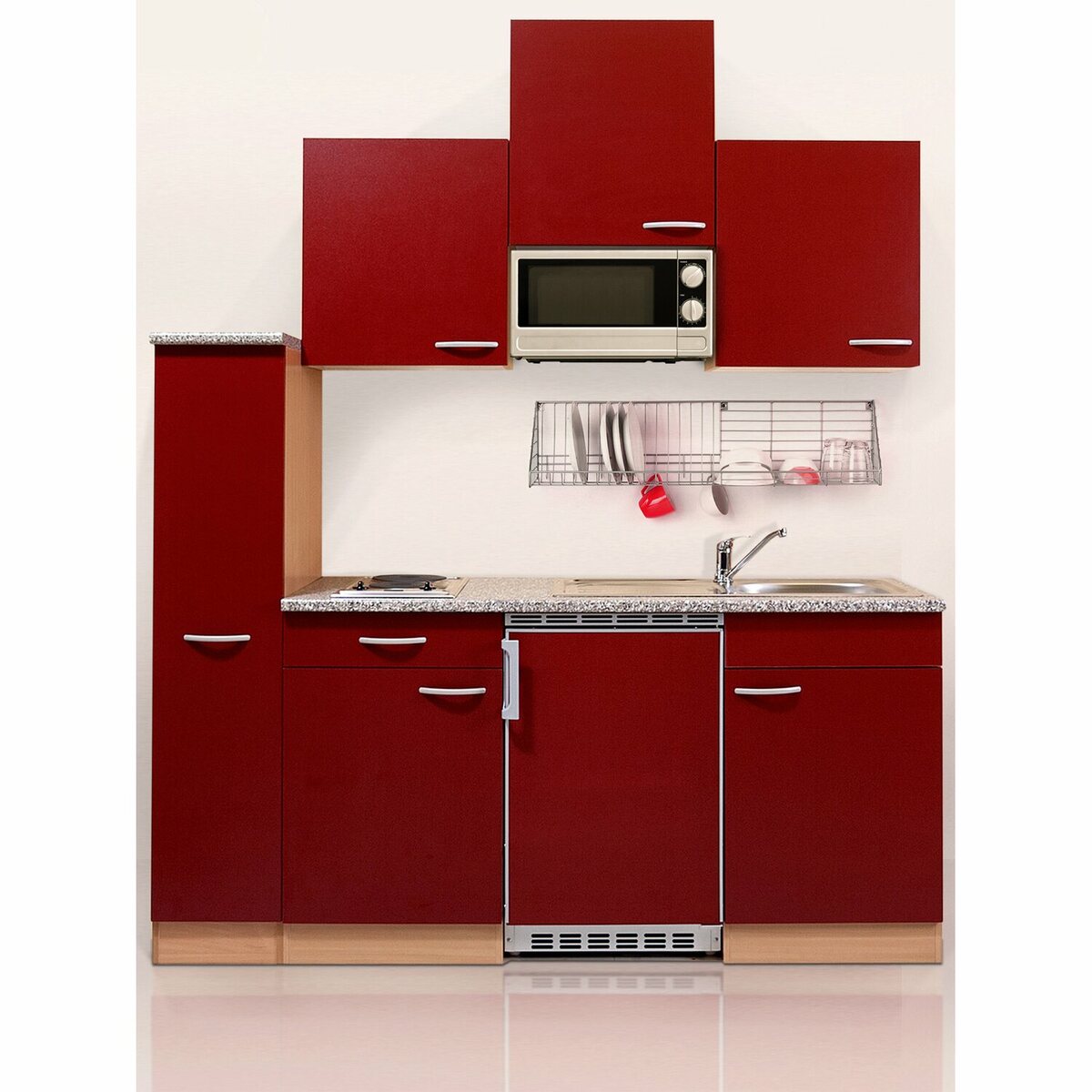 Bild 1 von Respekta Economy Küchenzeile/Küchenblock KB180BRMI 180 cm Rot-Buche