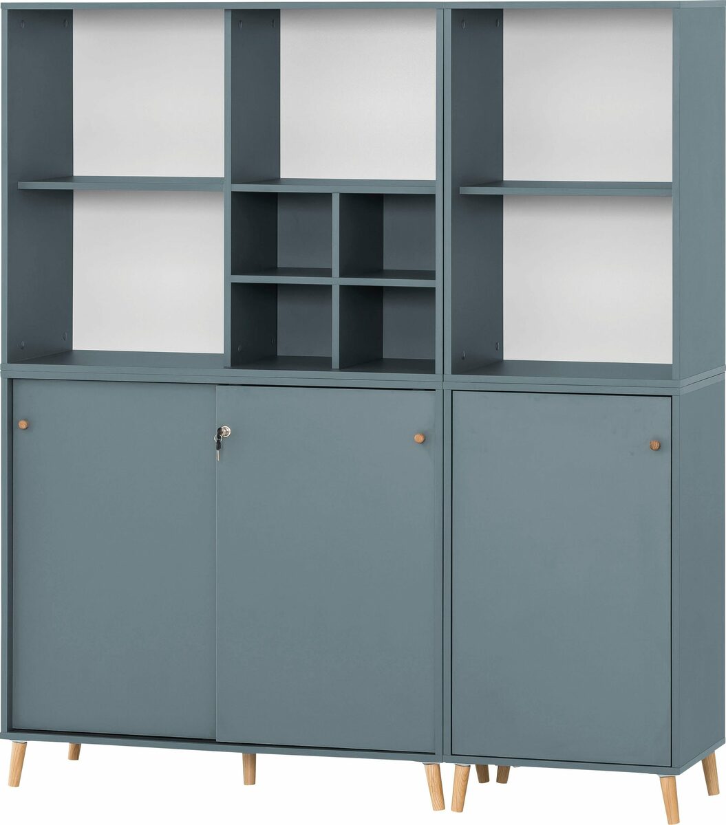 Bild 1 von Schildmeyer Büro-Set Serie 500, bestehend aus 2 Regalen, 2 Schränken, 1 Regalkreuz