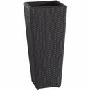 Bild 1 von Gartenfreude Pflanzkübel Polyrattan konisch 28 cm x 28 cm Anthrazit