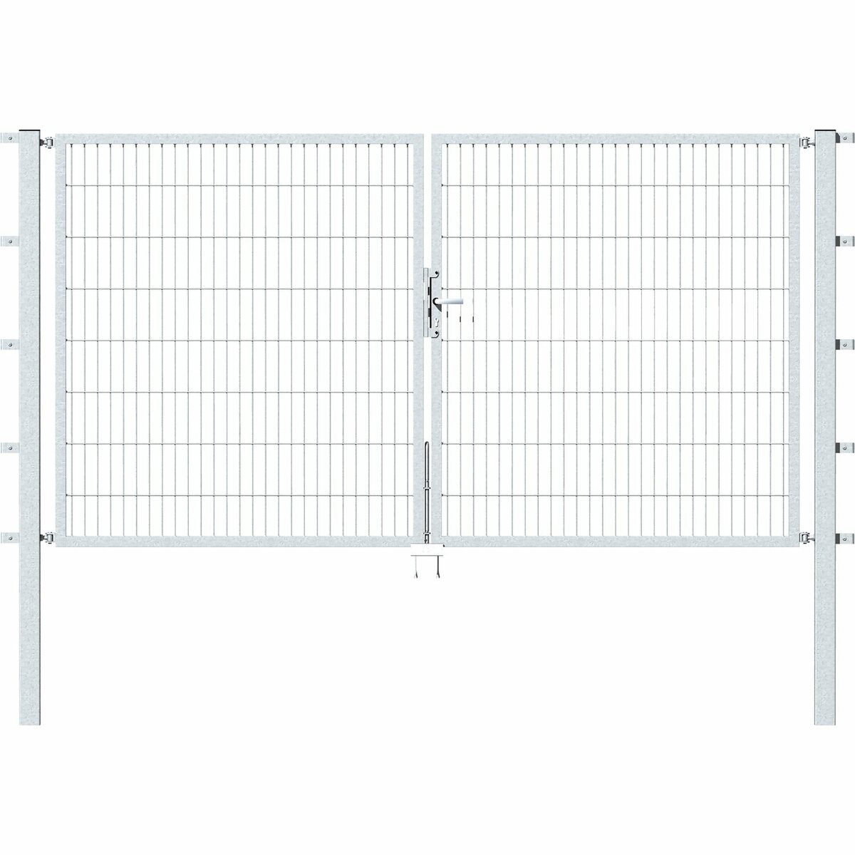 Bild 1 von Metallzaun Doppeltor für Doppelstabmatte Feuerverzinkt 200 cm x 300 cm