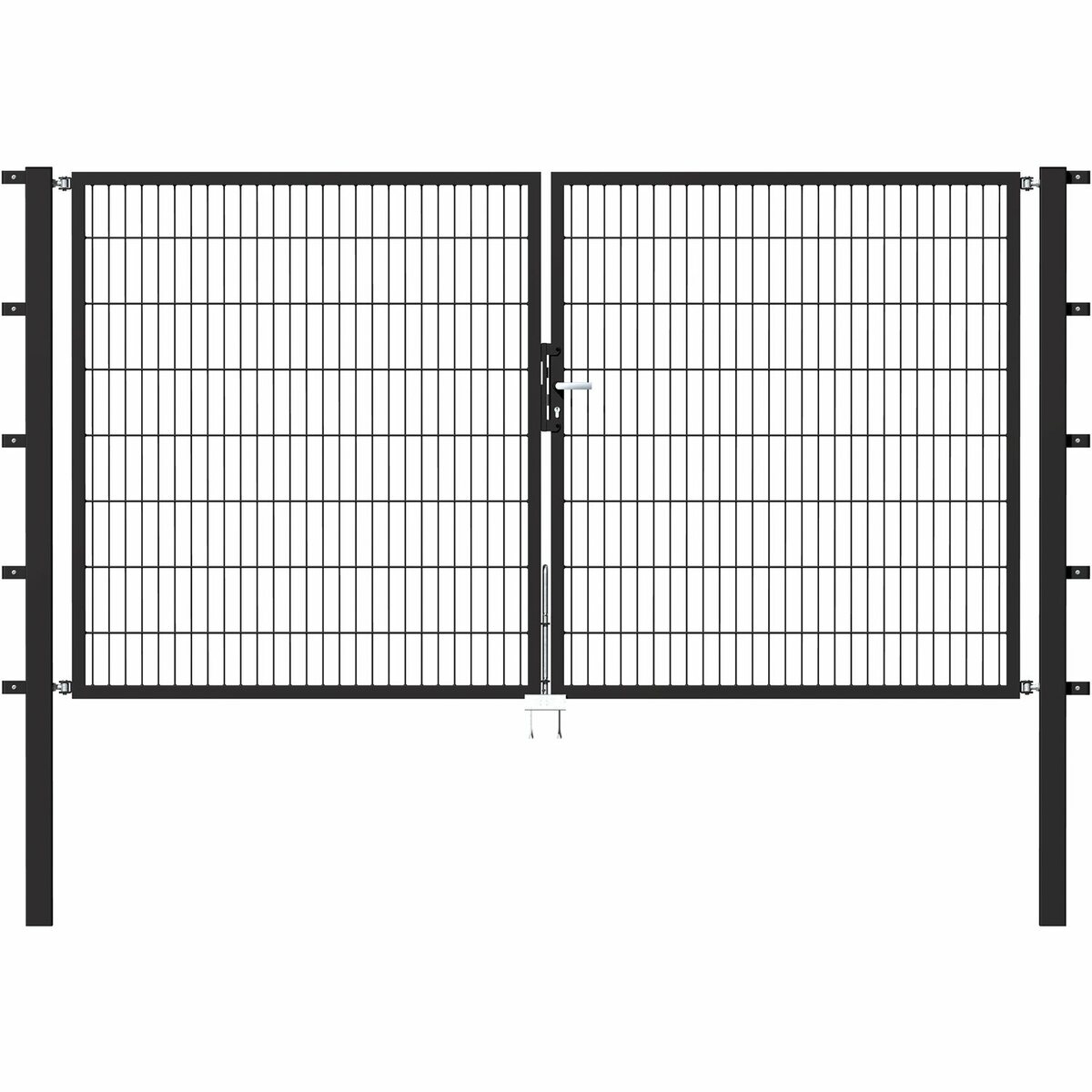 Bild 1 von Metallzaun Doppeltor für Doppelstabmatte Anthrazit 200 cm x 300 cm