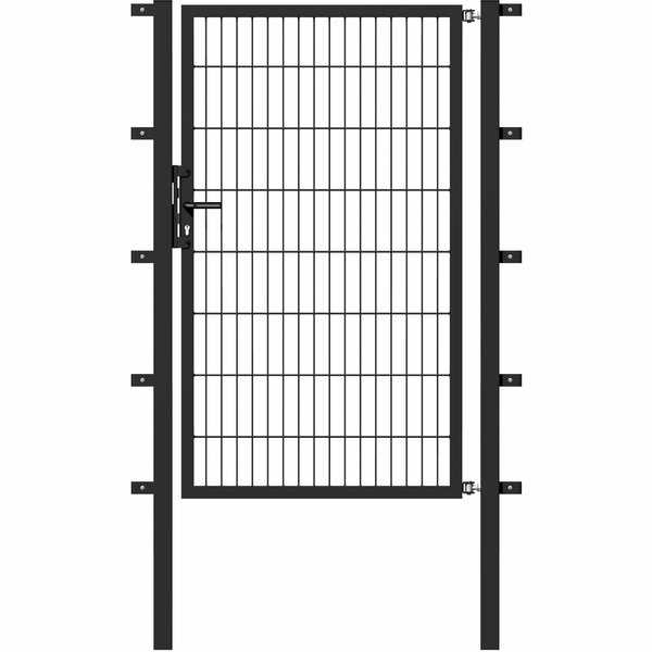 Bild 1 von Metallzaun Einzeltor für Doppelstabmatte Anthrazit 180 cm x 100 cm