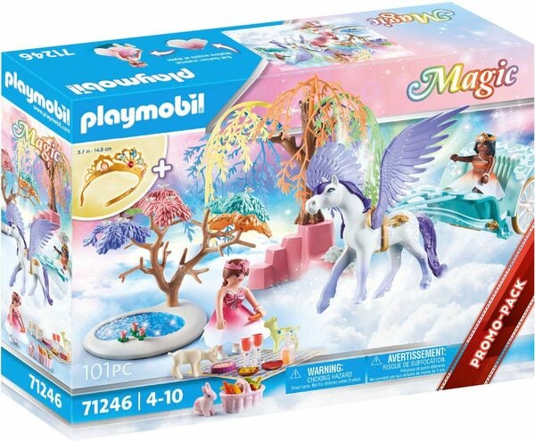 Bild 1 von Playmobil® Konstruktions-Spielset Picknick mit Pegasuskutsche (71246), Magic, (101 St), Made in Germany