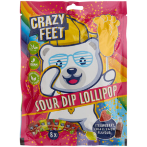 Becky's Lollis mit Pulver-Dip Crazy Feet