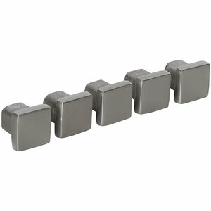 5 Endkappen Aluminium für Vierkantstäbe Aluminium