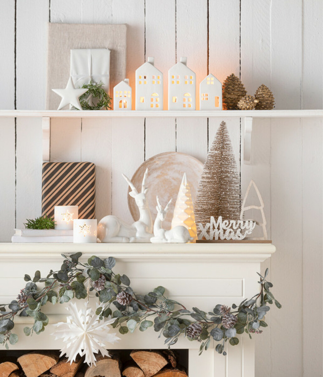 Bild 3 von Dehner Porzellan-Teelichthaus-Set 3, weiß, 3-teilig