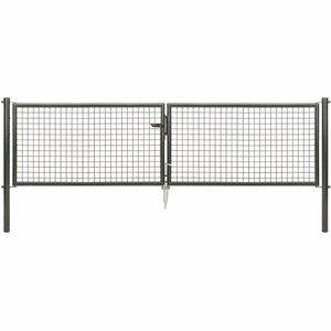 Doppeltor für Maschendraht- u. Fix-Clip Pro-Zaun Anthrazit-Met. 75 x 300 cm