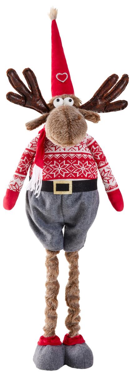 Bild 1 von Dekorentier Deer in Braun/Grau/Rot