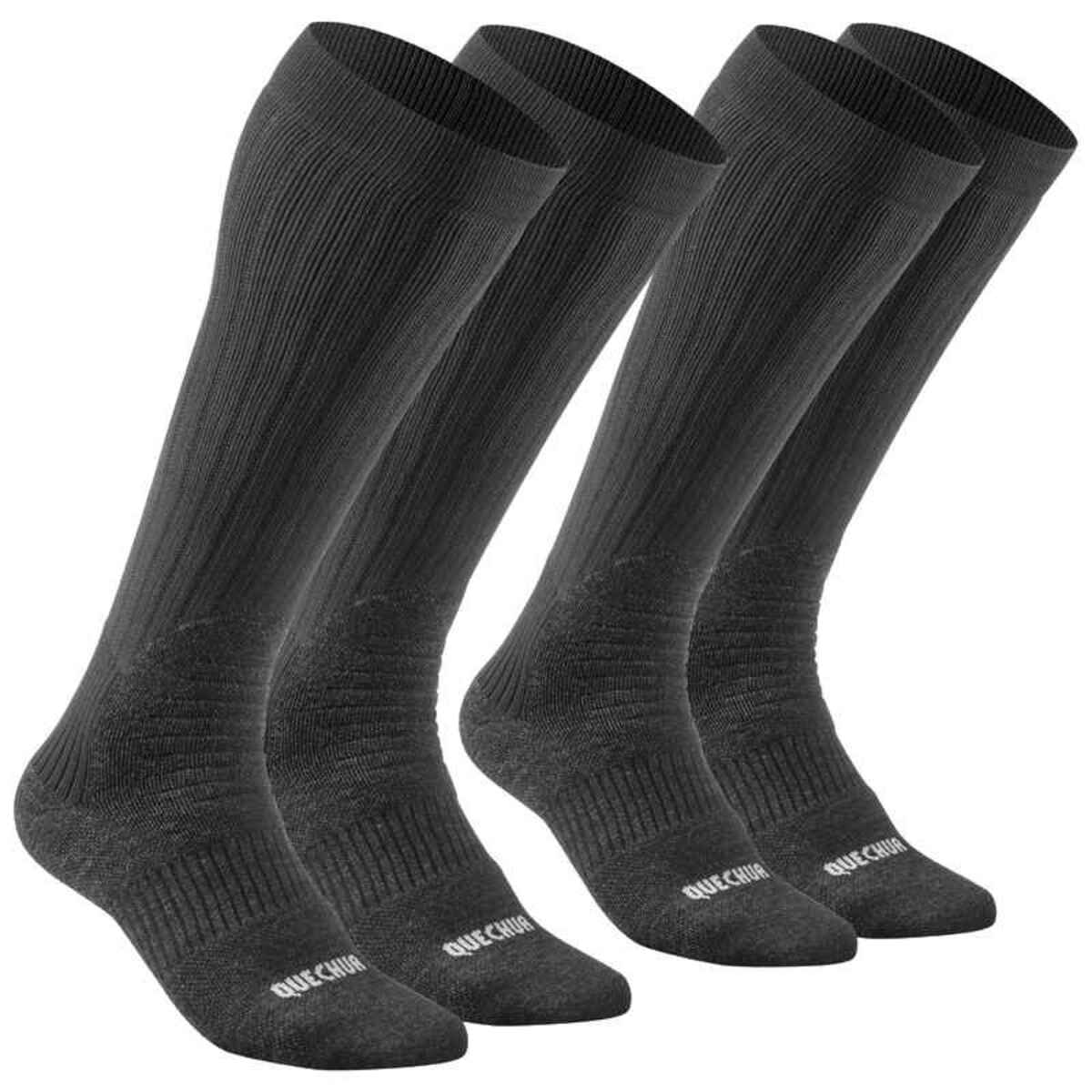 Bild 1 von Wandersocken Damen/Herren hoch x-warm 2er-Pack - SH100 schwarz