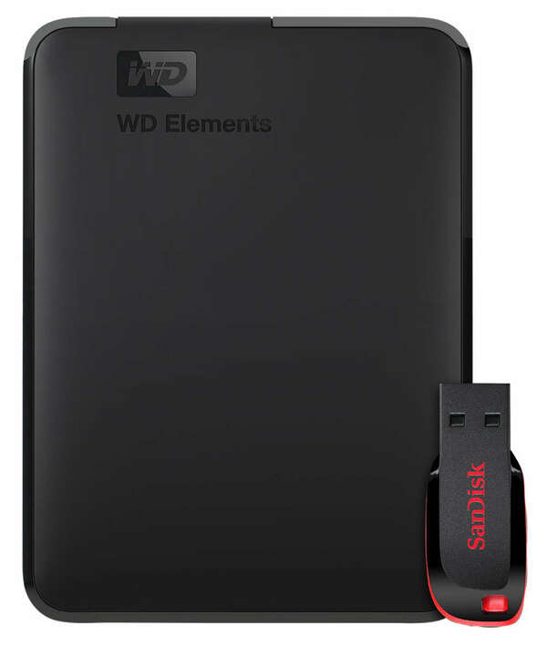 Bild 1 von WD Externe Festplatte + USB-Stick »Elements Portable«