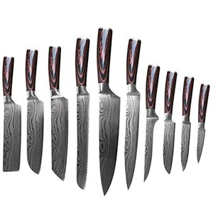 Gustrug Küchenmesser Set Messerset aus Hochwertigem Edelstahl, Ultra Scharfes Messer set mit Ergonomischer Griff, Geschenkbox, sehr geeignet für Haus und Restaurant Kochen