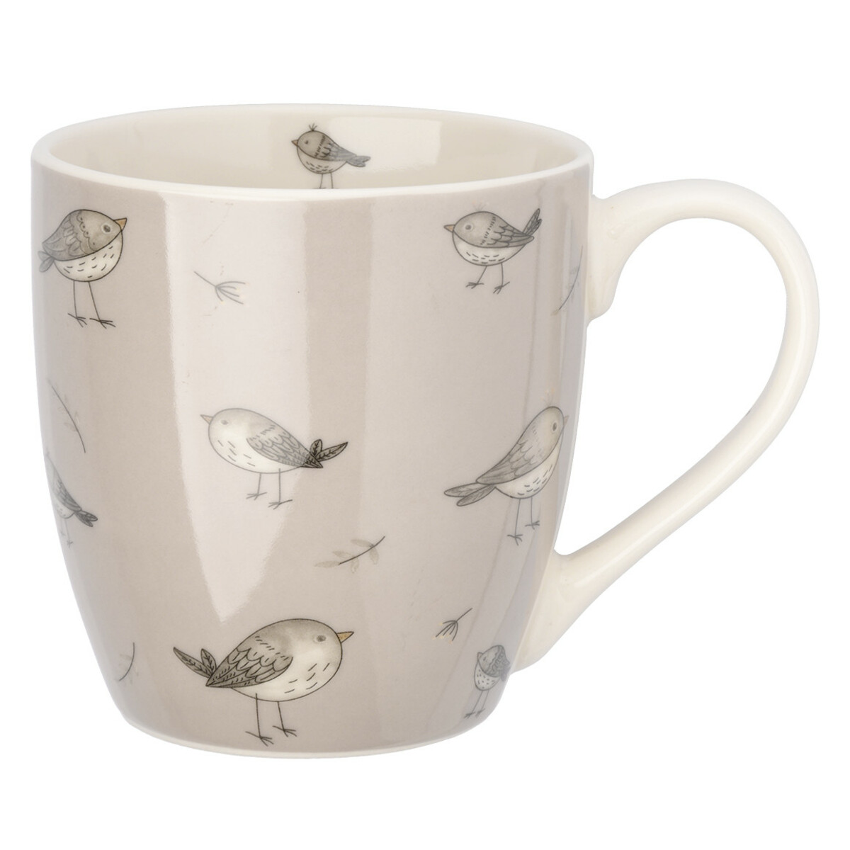 Bild 1 von Jumbotasse mit Vogel-Motiven