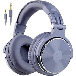 OneOdio Over Ear Kopfhörer mit Kabel, 50mm Treiber, Bassklang, 6.35 & 3.5mm Klinke, Share-Port, Geschlossene Studio Headphones für DJ, Podcast, Monitor, Handy, PC, MP3/4 (Pro-10 Blau)