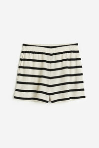 H&M Jerseyshorts Cremefarben/Gestreift in Größe XL. Farbe: Cream/striped