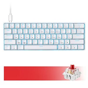 Dierya DK61se 60% Mechanische Gaming Tastatur Typ C verkabelt 61 Tasten ABS Tastenkappe mit RGB-Hintergrundbeleuchtung,Anti-Ghosting-Tasten für Computer/PC/Lapto/MAC