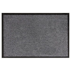 HOMCOM Fußmatte waschbar Gummiumrandung Grau 180 x 120 x 0,5 cm