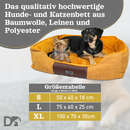 Bild 4 von DEAR DARLING DD-04BRS Luxus Hundebett Katzenbett braun Gr. S 50x40cm mit Memoryschaum Matratze