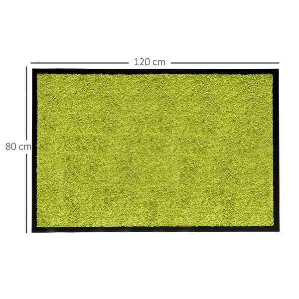 Bild 3 von HOMCOM Fußmatte waschbar Gummiumrandung Grün 120 x 80 x 0,5 cm