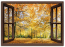 Bild 1 von Artland Wandbild "Fensterblick - Herbstwald Panorama", Fensterblick, (1 St.), als Leinwandbild, Wandaufkleber oder Poster in versch. Größen