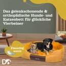 Bild 2 von DEAR DARLING DD-04BRXL Luxus Hundebett Katzenbett braun Gr. XL 100x70cm mit Memoryschaum Matratze