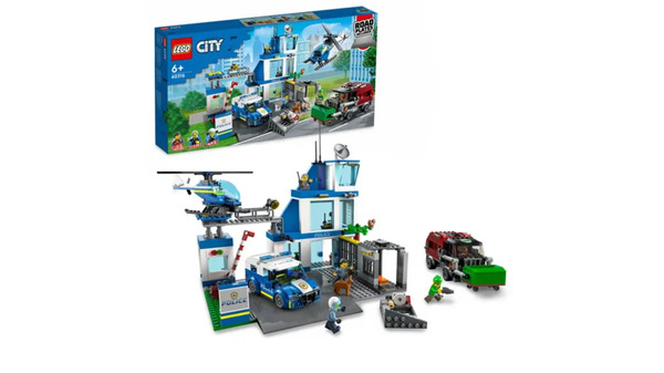 Bild 1 von LEGO City 60316 Polizeistation mit Polizeiauto, Polizei-Spielzeug