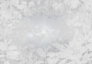 Komar Fototapete "Flora", floral-schimmernd-Silber-Optik