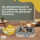 Bild 2 von DEAR DARLING DD-06 Luxus Hundebett Braun Anthrazit Gr. L 80x80cm Memoryschaum Matratze