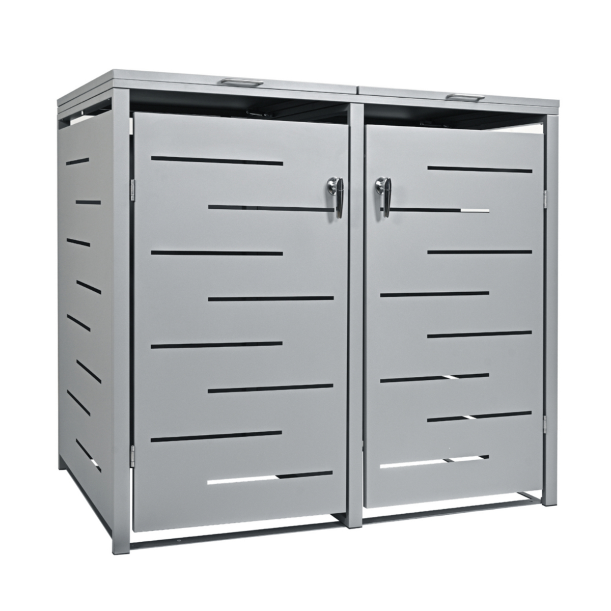 Bild 4 von HC Garten & Freizeit 2er Mülltonnenverkleidung Mülltonnenbox, Edelstahl