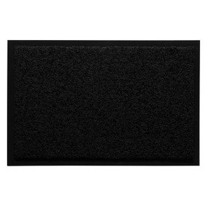 HOMCOM Fußmatte waschbar Gummiumrandung Schwarz 120 x 80 x 0,5 cm