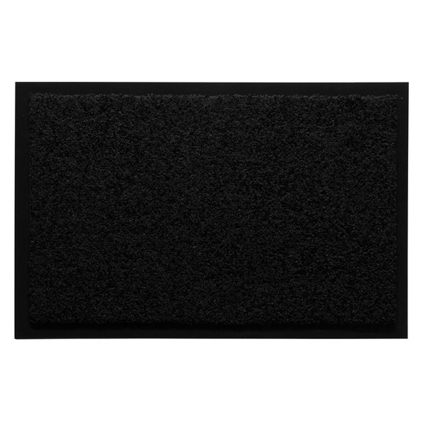 Bild 1 von HOMCOM Fußmatte waschbar Gummiumrandung Schwarz 120 x 80 x 0,5 cm