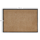 Bild 3 von HOMCOM Fußmatte waschbar Gummiumrandung rutschfest Beige 90 x 60 x 0,7 cm