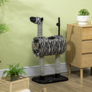 Bild 2 von PawHut Kratzbaum, Katzenbaum im Zebra-Design, Katzenkratzbaum mit Katzentunnel