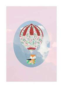 Komar Poster "Happy Balloon Rose", Figuren, Höhe: 50cm