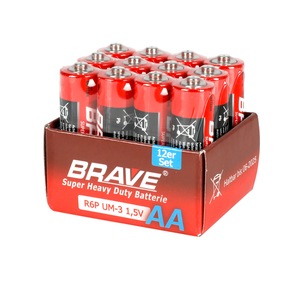 Brave Alkaline-Batterien R6P / AA 1,5 V 12 Stück