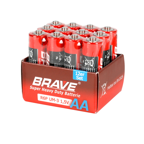 Bild 1 von Brave Alkaline-Batterien R6P / AA 1,5 V 12 Stück