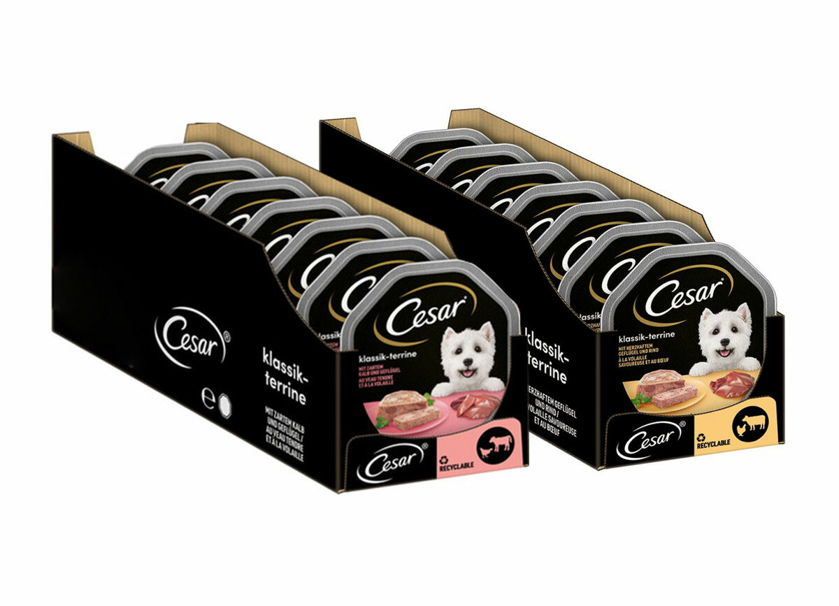 Bild 1 von Cesar Klassik-Terrine 14x150g Schale 2 verschiedene Sorten