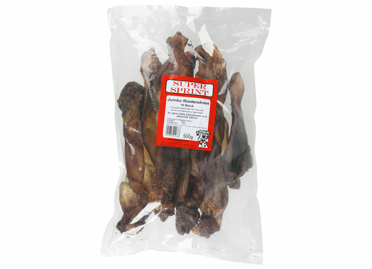 Bild 1 von Super Sprint Jumbo Rinderohren 10 Stück 500g
