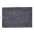 Bild 3 von HOMCOM Fußmatte waschbar Gummiumrandung rutschfest Anthrazit 120 x 90 x 0,7 cm