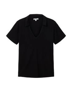 TOM TAILOR - Polo Shirt mit Ripp-Kragen